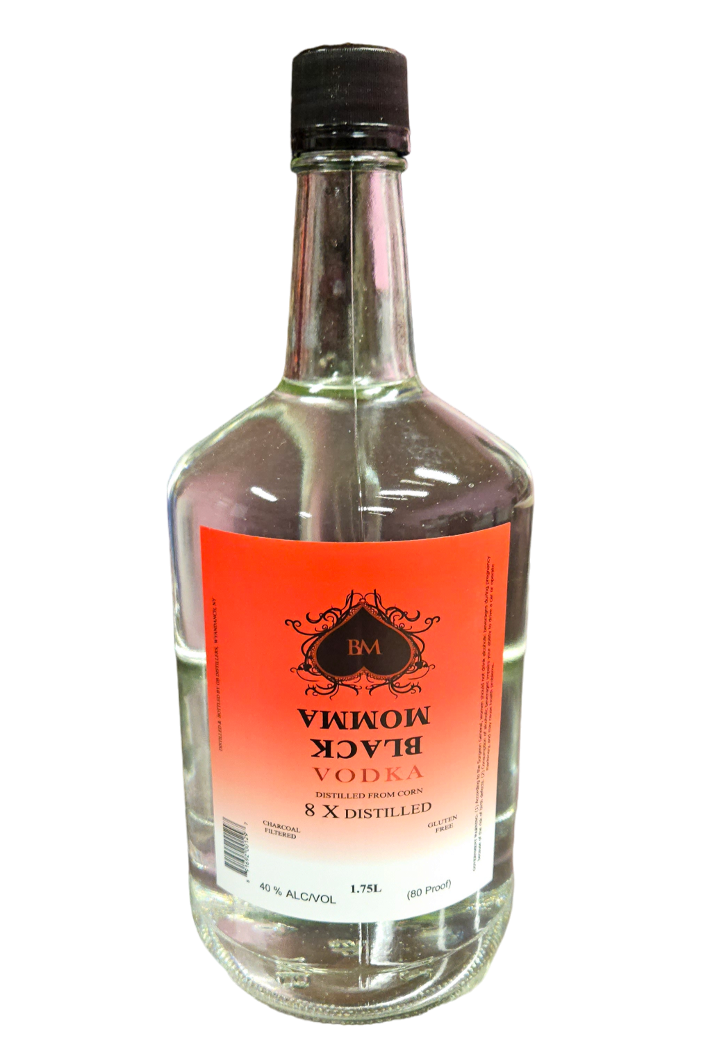 Black Momma Vodka 1.75L Mega Gluten-free  8x Distilled - Black Momma Tea & Cafe