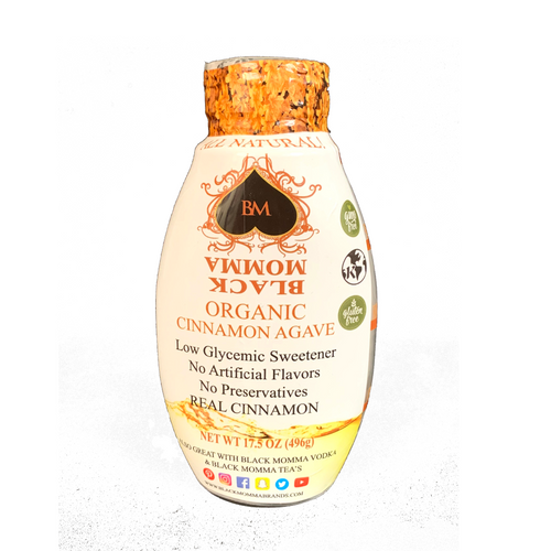 BLACK MOMMA ORGANIC CINNAMON AGAVE, VEGAN, KOSHER - 17.5 OZ - Black Momma Tea & Cafe
