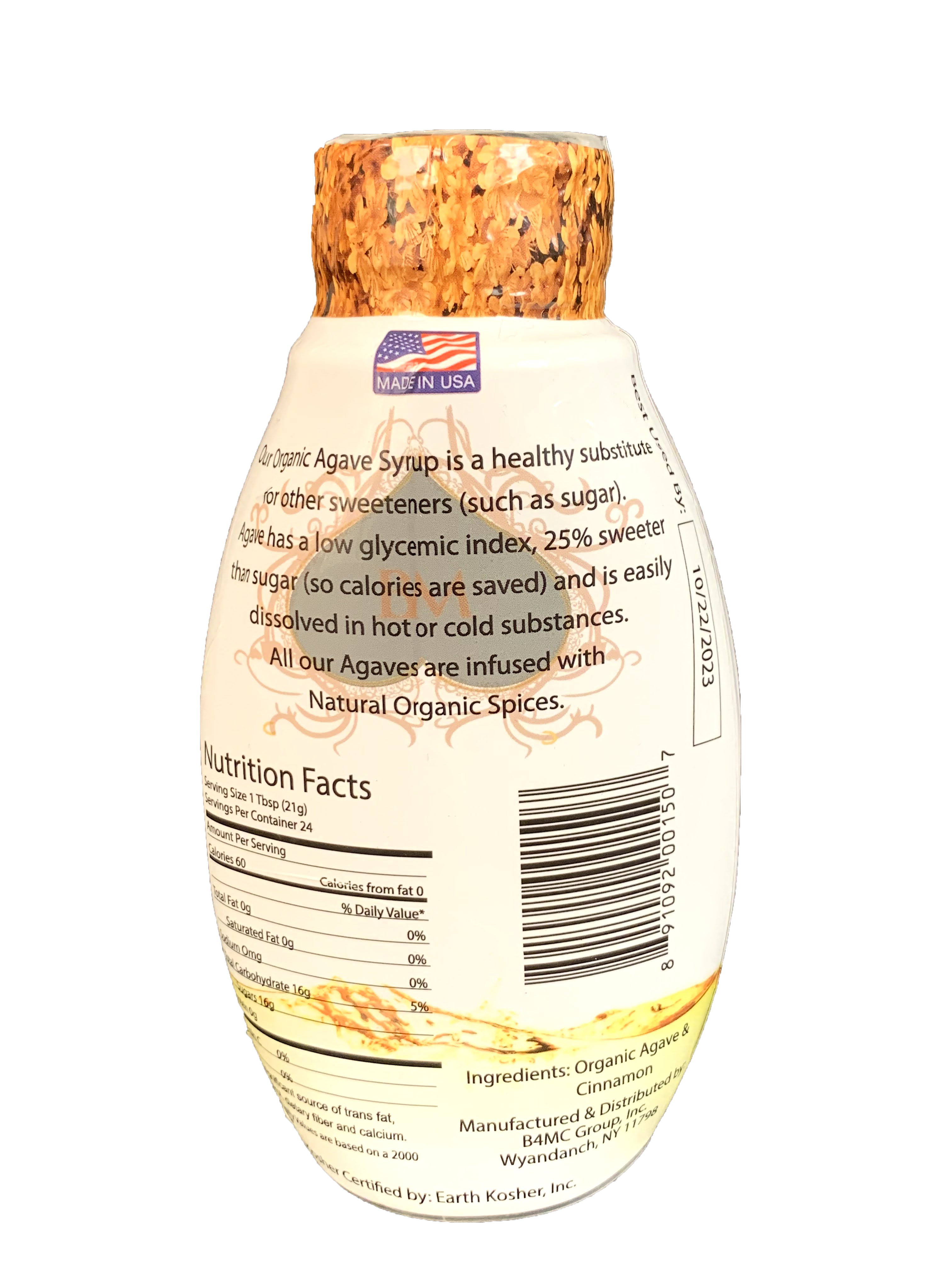 BLACK MOMMA ORGANIC CINNAMON AGAVE, VEGAN, KOSHER - 17.5 OZ - Black Momma Tea & Cafe