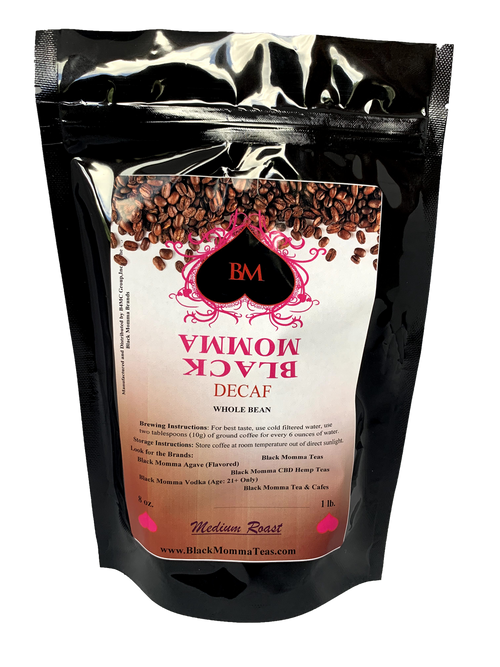 BLACK MOMMA DECAF COFFEE BEANS - MEDIUM ROAST - Black Momma Tea & Cafe