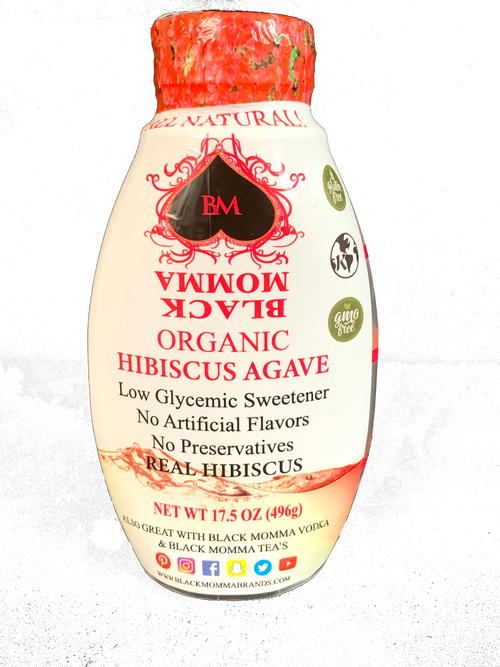 BLACK MOMMA ORGANIC HIBISCUS AGAVE, VEGAN, KOSHER - 17.5 OZ - Black Momma Tea & Cafe
