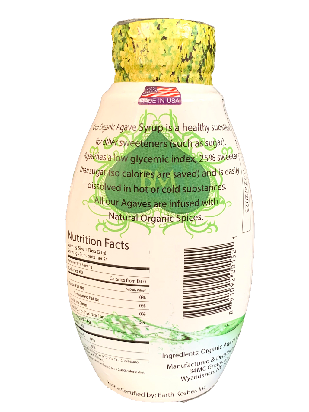 BLACK MOMMA ORGANIC MINT AGAVE VEGAN, KOSHER - 17.5 OZ - Black Momma Tea & Cafe