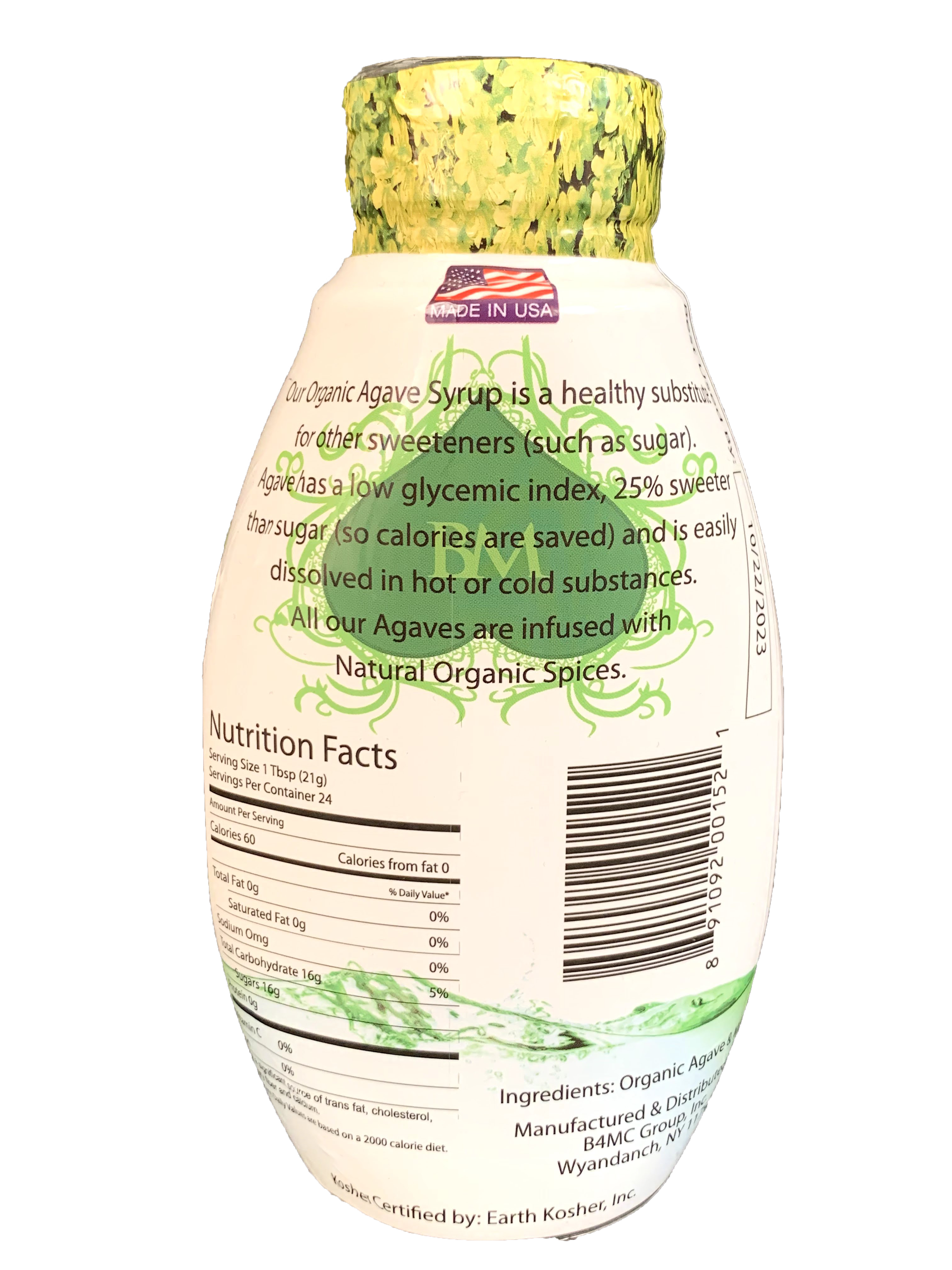 BLACK MOMMA ORGANIC MINT AGAVE VEGAN, KOSHER - 17.5 OZ - Black Momma Tea & Cafe